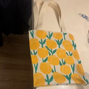 Floral Yellow Tote Bag